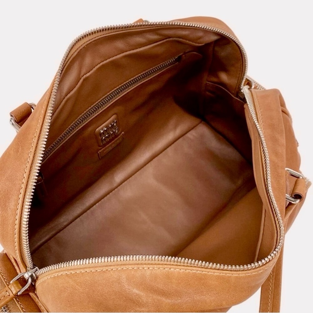 Miu Miu Top Handle Shoulder Bag Handbag Tote with Pockets in Brown Nappa Leather - Picture 8 of 14